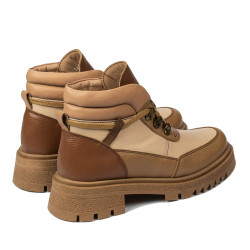 Dámské kotníkové boty 3382 camel kombinované