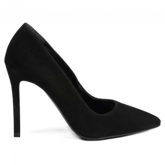 Elegantní dámské boty 1299 černá antilopa