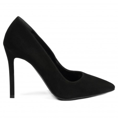 Elegantní dámské boty 1299 černá antilopa