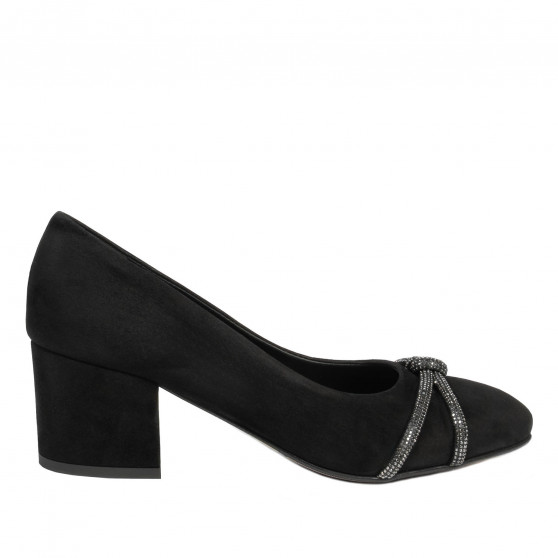 Elegantní dámské boty 1336 černá antilopa