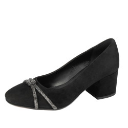 Elegantní dámské boty 1336 černá antilopa