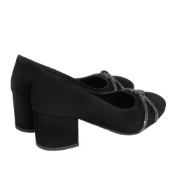 Elegantní dámské boty 1336 černá antilopa