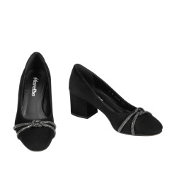 Elegantní dámské boty 1336 černá antilopa