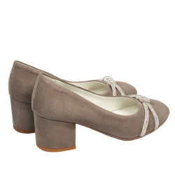 Elegantní dámské boty 1336 písek antilopa