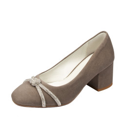 Elegantní dámské boty 1336 písek antilopa