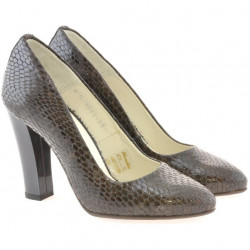 Dámské elegantní boty 1214 croco hnědé