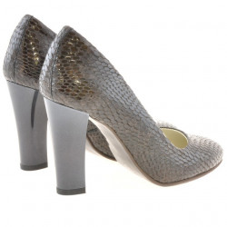 Dámské elegantní boty 1214 croco hnědé