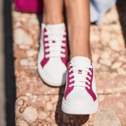 Dámské sportovní boty 6073 bílá+fuchsiová lifestyle
