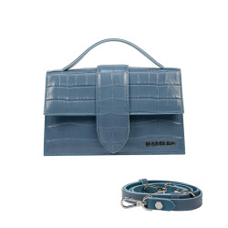 Dámská taška přes rameno 028g 01 croco modrá