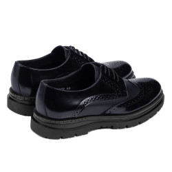Elegantní pánské boty 972 lak indigo kombinovaný