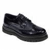 Elegantní pánské boty 972 lak indigo kombinovaný