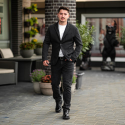 Elegantní pánské boty 972 černé florantic kombinované