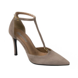 Elegantní dámské boty 1323 písek velur