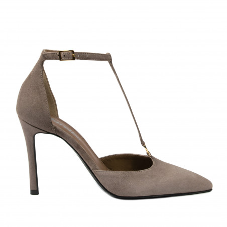 Elegantní dámské boty 1323 písek velur