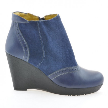 Dámské boty 3268 indigo velur kombinace