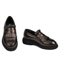Dámské casual boty 6081 perleťově hnědé