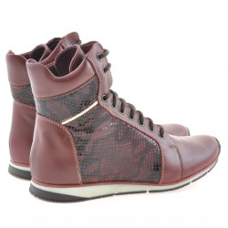 Dámské boty 3275 bordo kombinované