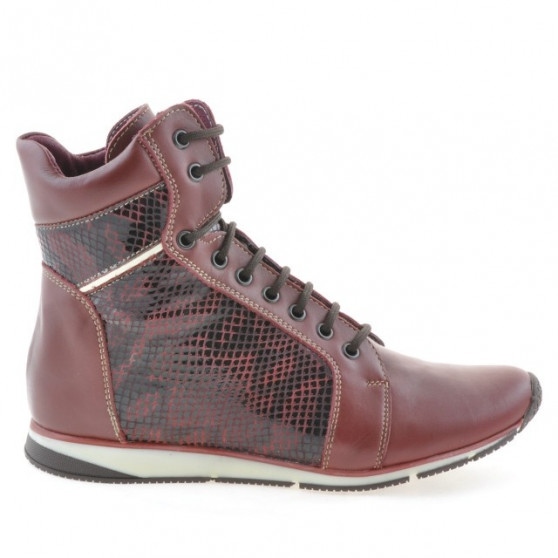 Dámské boty 3275 bordo kombinované