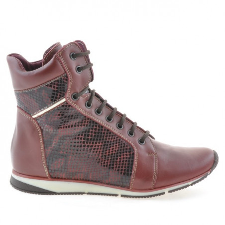 Dámské boty 3275 bordo kombinované