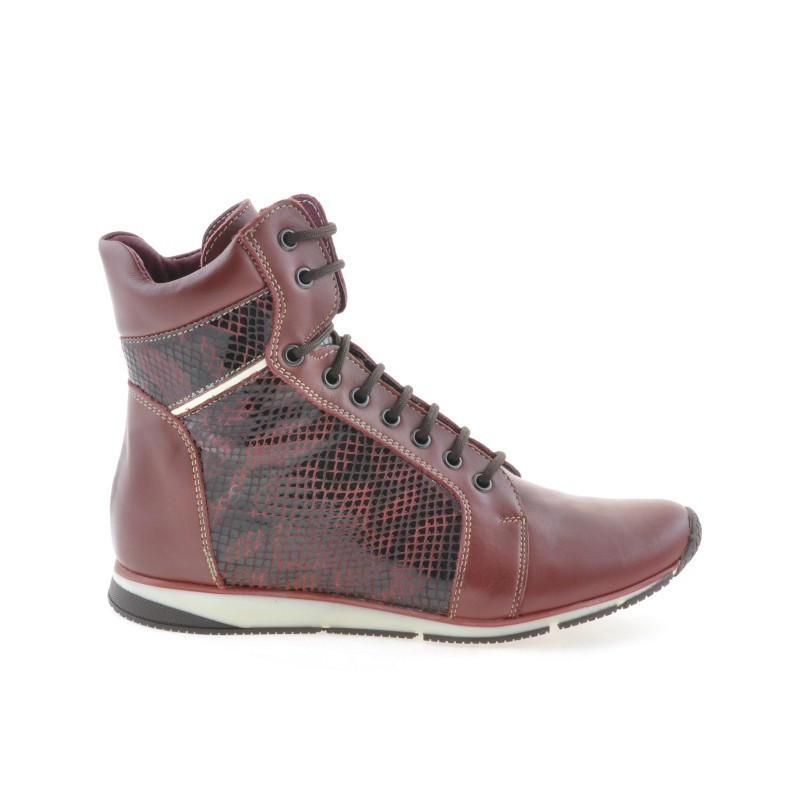 Dámské boty 3275 bordo kombinované