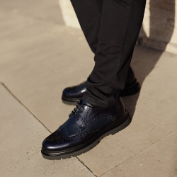 Elegantní pánské boty 972 lak indigo kombinovaný lifestyle