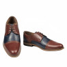 Elegantní pánské boty 880 hnědá+indigo