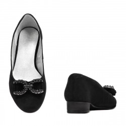 Elegantní/ležérní dámské boty 1290 černá antilopa