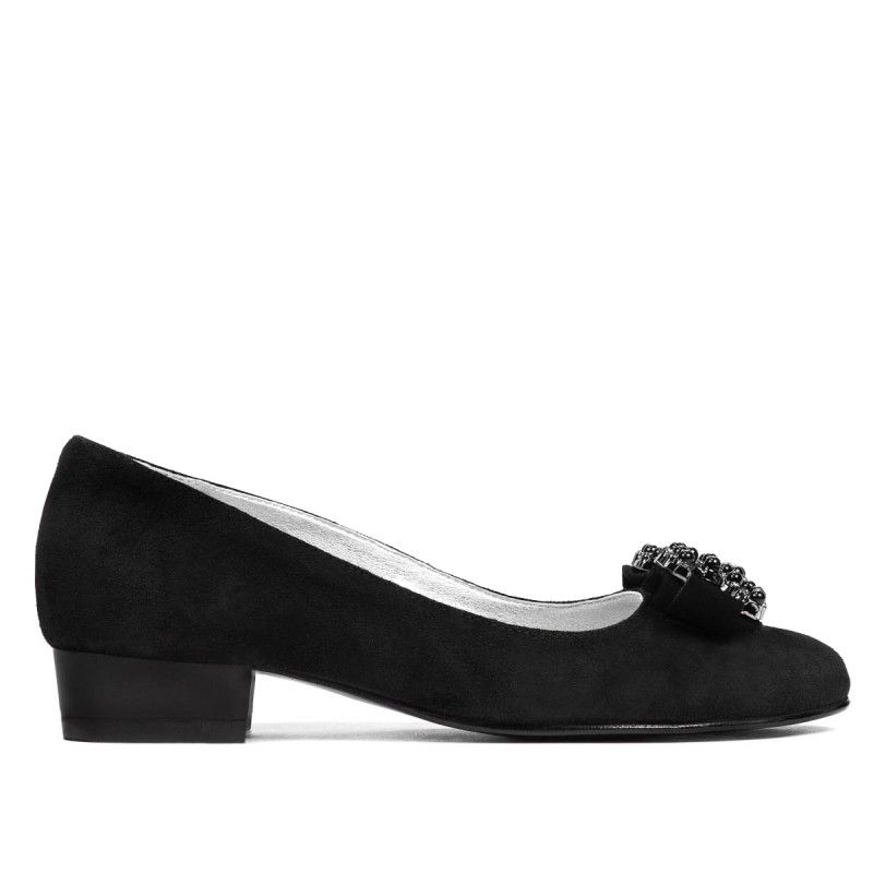 Elegantní/ležérní dámské boty 1290 černá antilopa