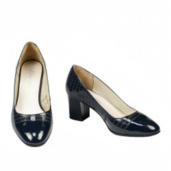 Elegantní dámské boty 1268 lakované indigo
