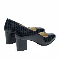 Elegantní dámské boty 1268 lakované indigo