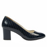Elegantní dámské boty 1268 lakované indigo