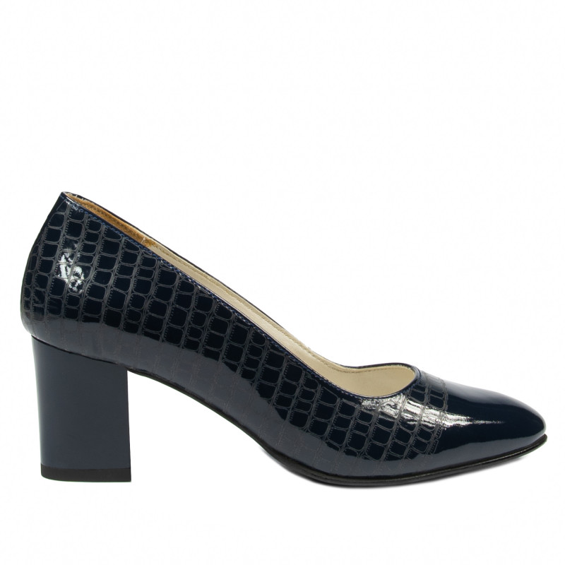 Elegantní dámské boty 1268 lakované indigo