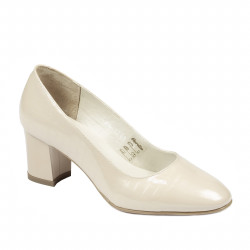 Elegantní dámské boty 1268 lak slonová kost