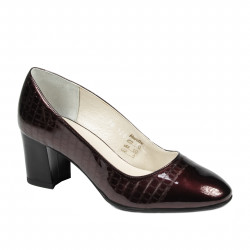 Elegantní dámské boty 1268 lak bordó