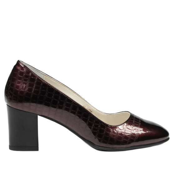 Elegantní dámské boty 1268 lak bordó