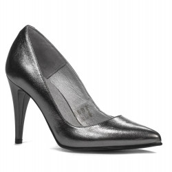 Elegantní dámské boty 1246 stříbrná perleť
