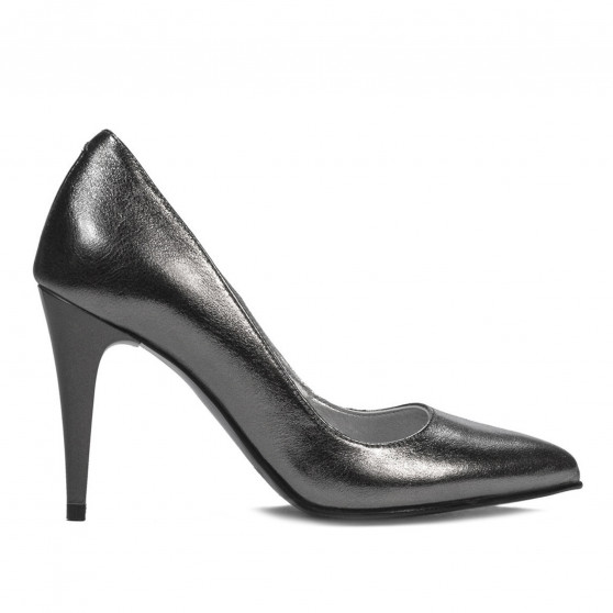 Elegantní dámské boty 1246 stříbrná perleť