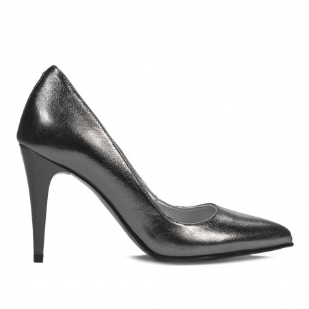 Elegantní dámské boty 1246 stříbrná perleť