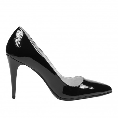 Elegantní dámské boty 1246 černý lak