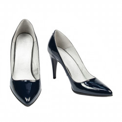 Elegantní dámské boty 1246 lak indigo