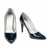 Elegantní dámské boty 1246 lak indigo