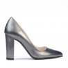 Elegantní dámské boty 1261 šedá metalická