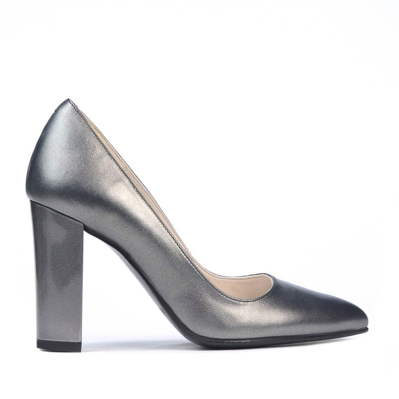 Elegantní dámské boty 1261 šedá metalická