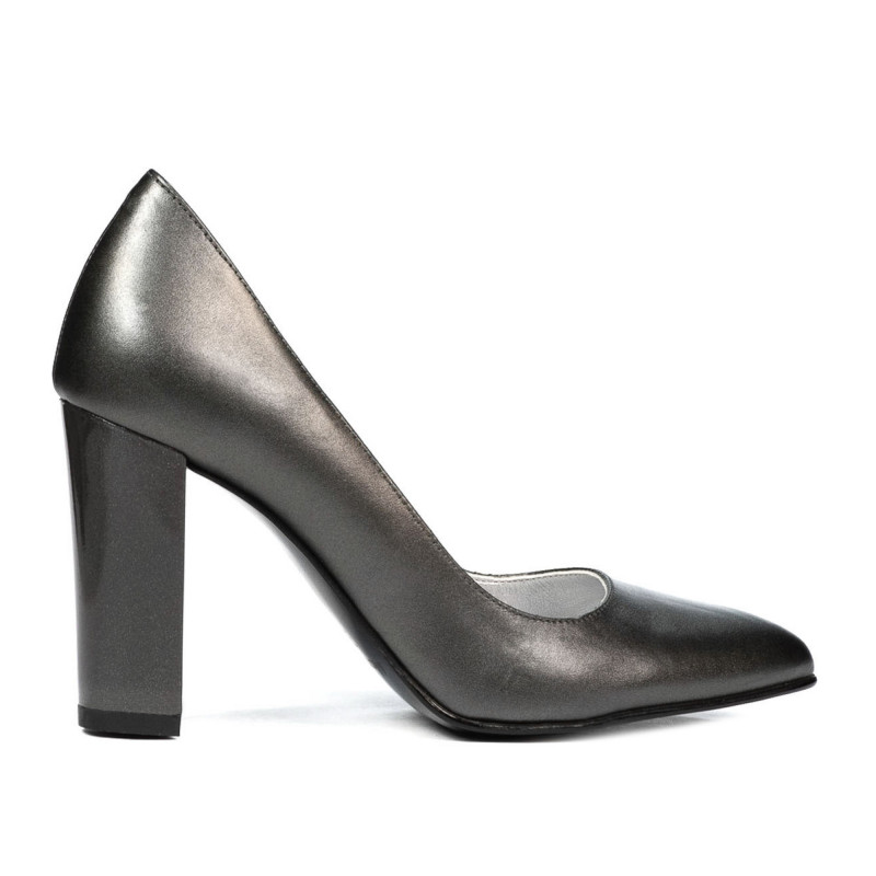 Elegantní dámské boty 1261 šedé perleťové