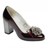 Elegantní dámské boty 1272 lak bordo