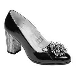 Elegantní dámské boty 1272 černý lak