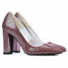 Elegantní dámské boty 1261 python bordo