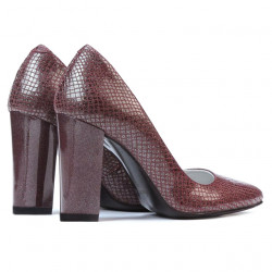 Elegantní dámské boty 1261 python bordo