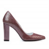 Elegantní dámské boty 1261 python bordo