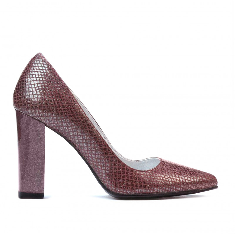 Elegantní dámské boty 1261 python bordo